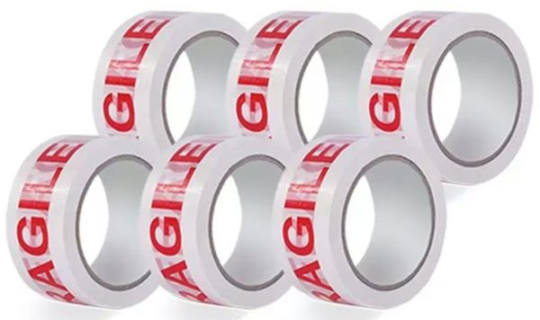 Fragile tape for packing fragile products