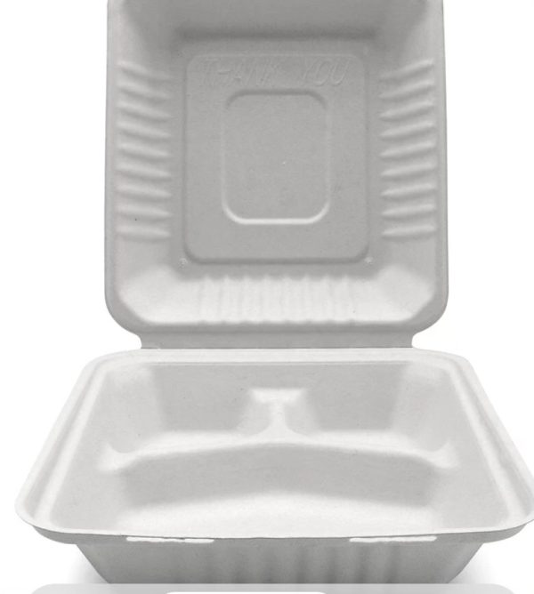 3 Compartment Plastic Plates x150