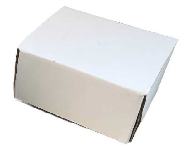 Packabox 100 x White Cardboard Boxes Die-Cut 140mm x 115mm x 70mm, eco-friendly, self-locking for eCommerce and gift packaging